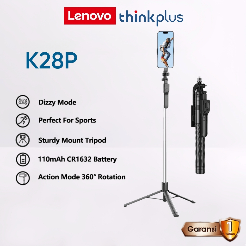 HP Lenovo x Bridio K28P Selfie Stick บลูทูธแหนบขาตั้งกล้อง 180 ซม.พร้อมรีโมทขาตั้งกล้องแบบพกพาสําหรั