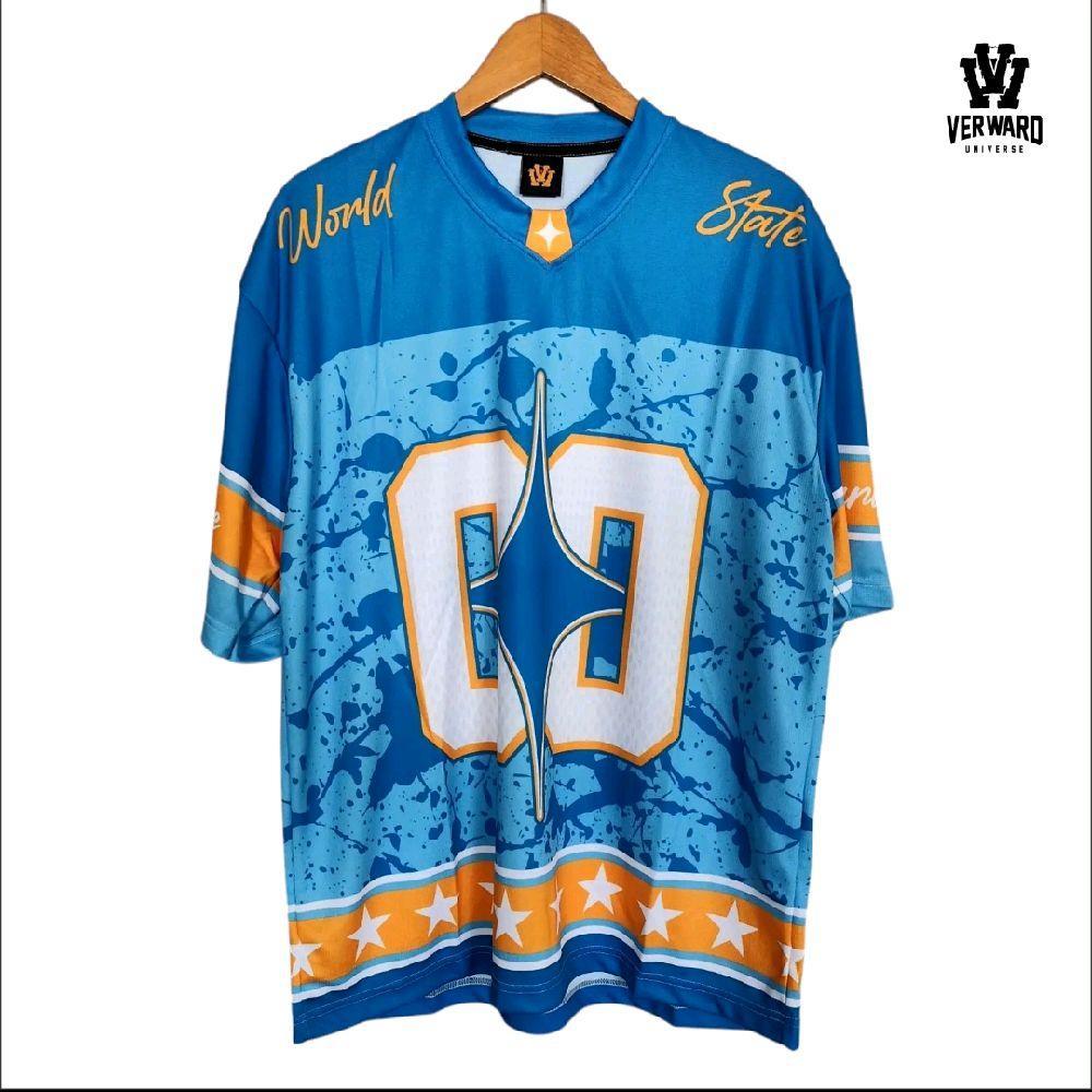 โครงการวัฒนธรรม x Verward Universe | เสื้อเจอร์ซีย์ VERWARD Oversize Worldstate 00 สีฟ้า | ผู้ใหญ่ O