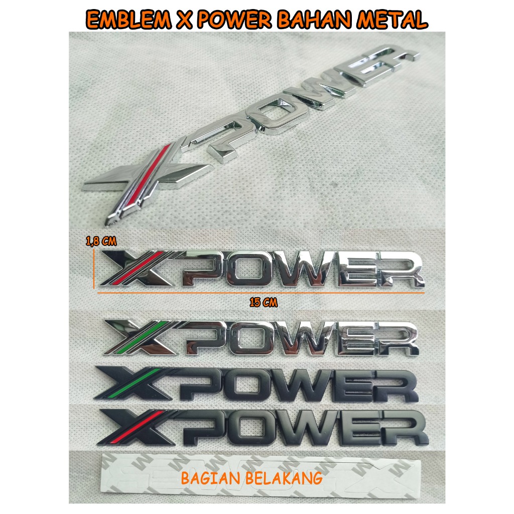 Xpower x power Emblem ทําจากโลหะป้องกันสนิม
