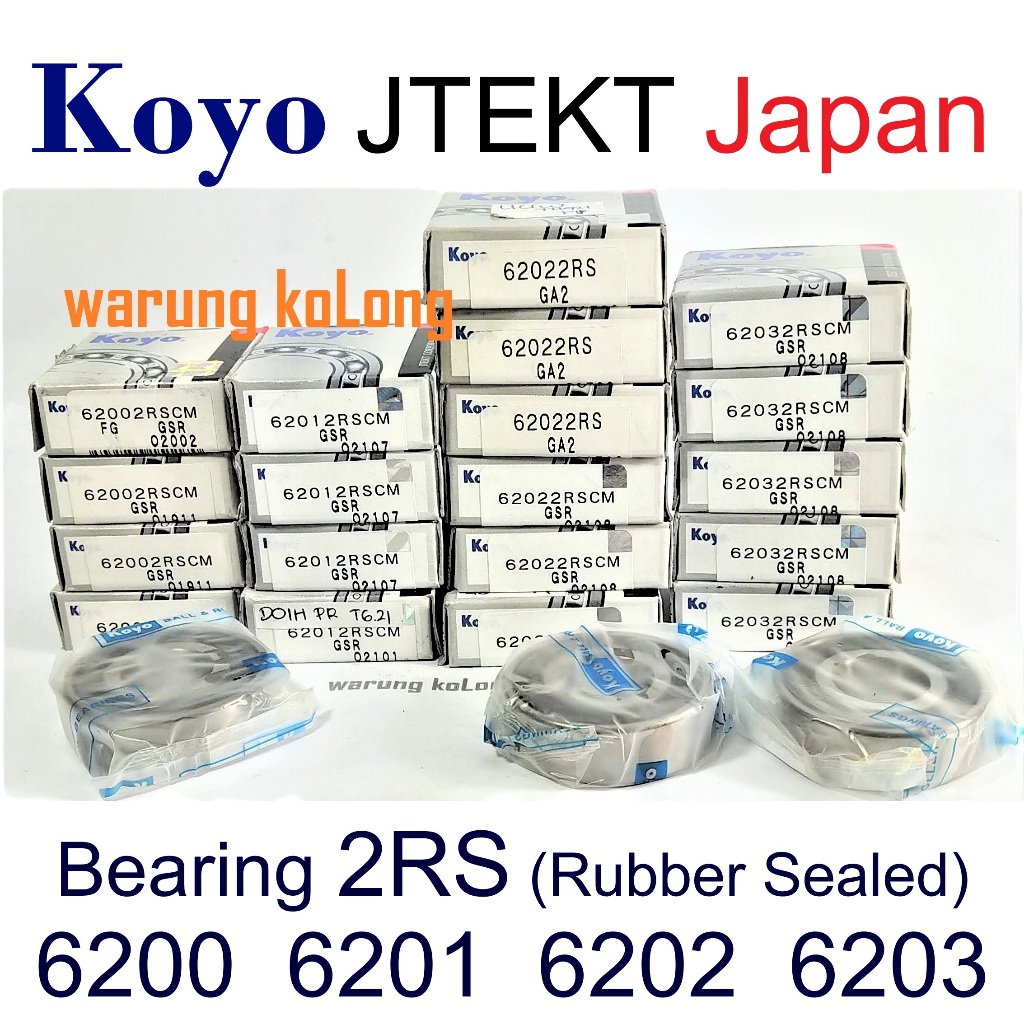 แบริ่ง 6200 6201 6202 6203 2RS KOYO JTEKT ญี่ปุ่น RS ยางปิดผนึกคู่ซีลยาง laker laher