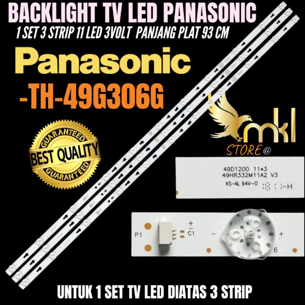 PANASONIC 49 INCH LED TV BACKLIGHT TH-49G306G 49 INCH TV BACKLIGHT