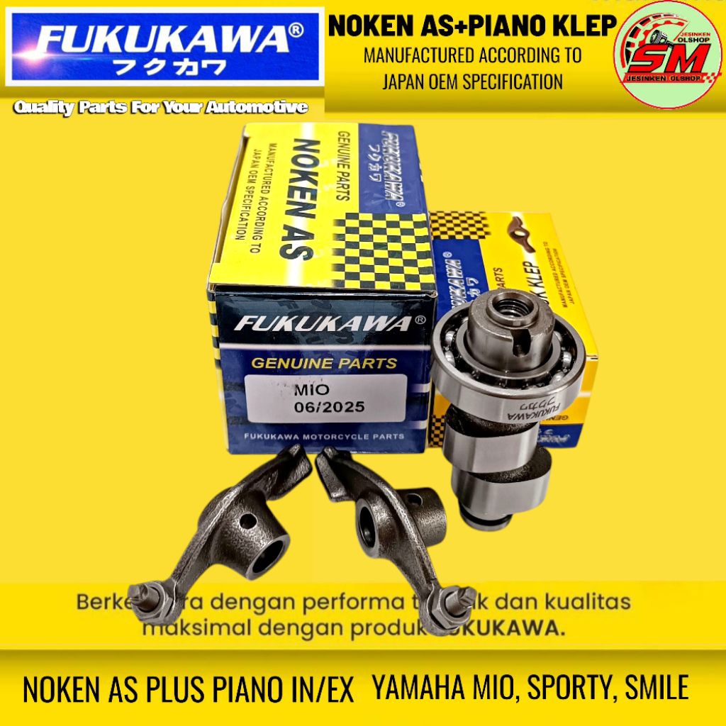 Camshaft Plus Valve Trigger In/Ex (3 ชิ้น) Yamaha Mio 5TL Std Nuovo, ยิ้ม Fukukawa