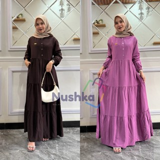 Gamis KALITA Rayon Twill / Gamis Susun / Gamis kancing Busui Premium Quality