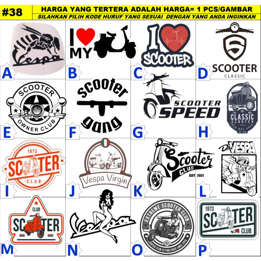 VESPA PATCH EMBROIDERY BY CUSTOM EMBROIDERY UNIT 38