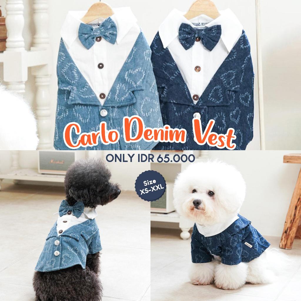 Pawlovin - เสื้อกั๊กยีนส์ Carlo สําหรับสุนัขและแมว