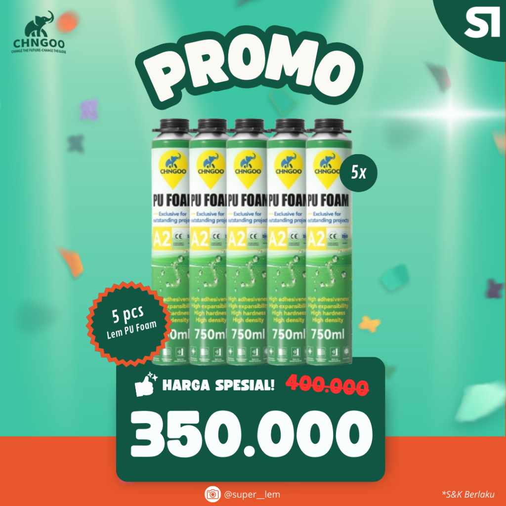 CHNGOO PU FOAM GLUE BUNDLING (5 ชิ้น PU FOAM)