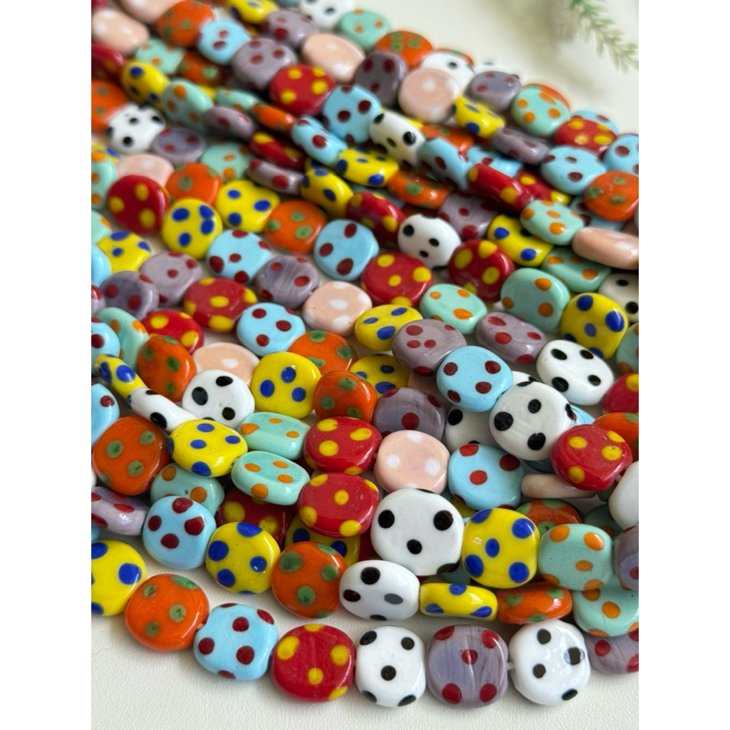 POLKADOT COIN / เหรียญแท้ / ลูกปัดแก้วอินโดนีเซีย