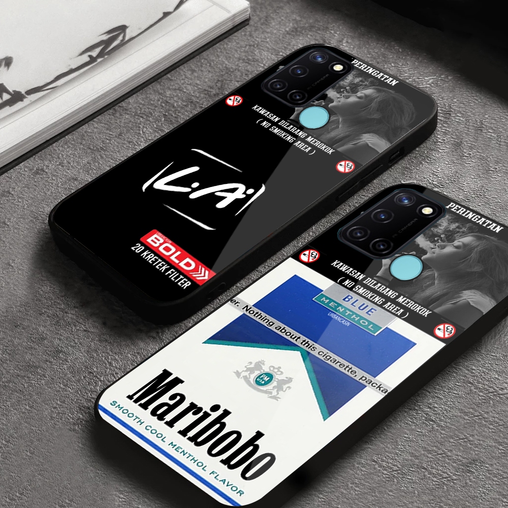 Realme 7i C17 สําหรับ Hp Casing Case Hp Glossy Cassing Rkk M50 แก้วเคสโทรศัพท์ Kesing Cesing