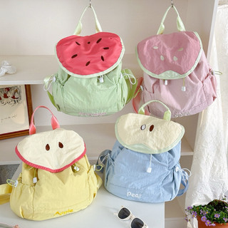 TAS RANSEL UNISEX MODEL BUAH WARNA KONTRAS DOPAMIN / RANSEL SEKOLAH LUCU BENTUK BUAH SEMANGKA APEL JAMBU DAN PIR