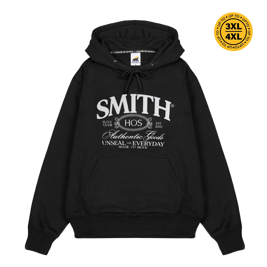 เสื้อกันหนาวมีฮู้ดผู้ชาย House of Smith – Heritage Hoodie สีดํา