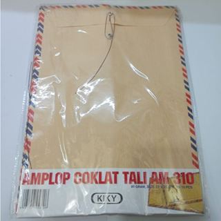(sko) 1 PACK Kiky Brown Envelope Air Mail Jet-310 Job Application Folder พร้อมเชือกหนา 80 แกรม kiki 