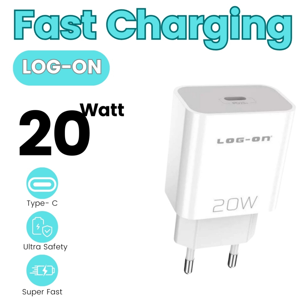 20 WATT LOG ON CHARGER ADAPTER/USB TYPE A To C PD20W FAST CHARGING - C TO C BATOK