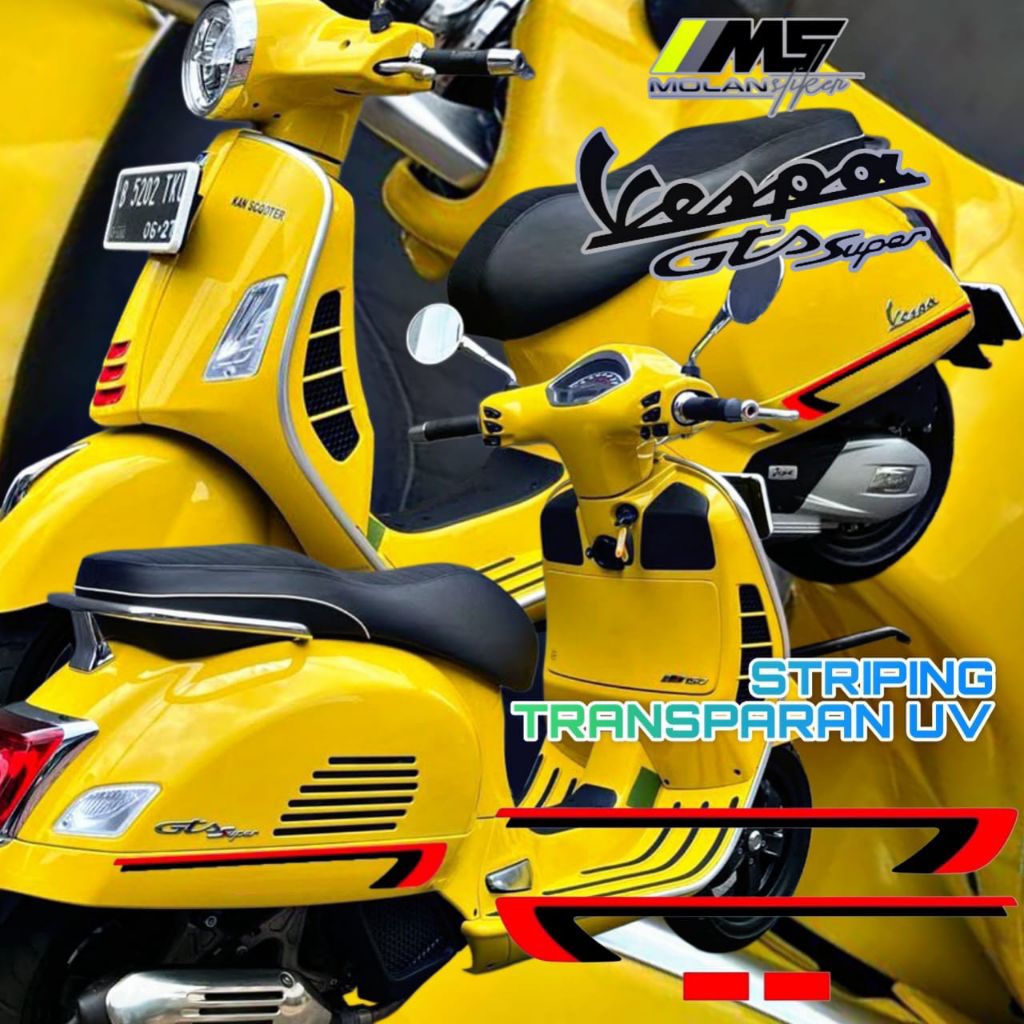 Decal สติกเกอร์ Striping Variation โปร่งใส Uv Vespa GTS 150 Super Vespa GTS iget Abs Facelift Vespa 