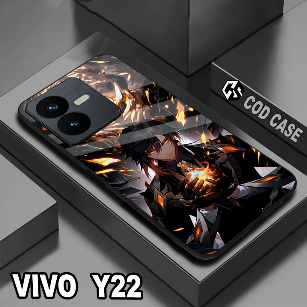 Softcase Glossy Shiny VIVO Y22 98/ปลอก VIVO Y22/เคส VIVO Y22/อุปกรณ์เสริมมือถือ/เคส Hp/ซิลิโคน/hardc