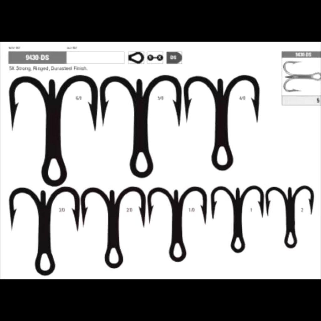 MATA MUSTARD FISHING EYE TREBLE HOOK 2/0