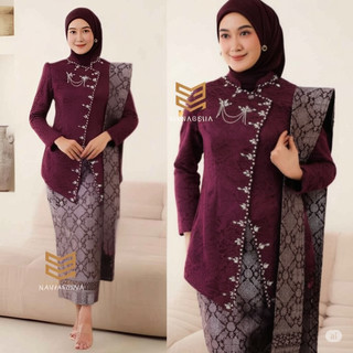 Kebaya Jumbo Ayu Janggan Brokat Premium - Baju Kondangan Lamaran Tunangan bridesmaid Wisuda Kekinian