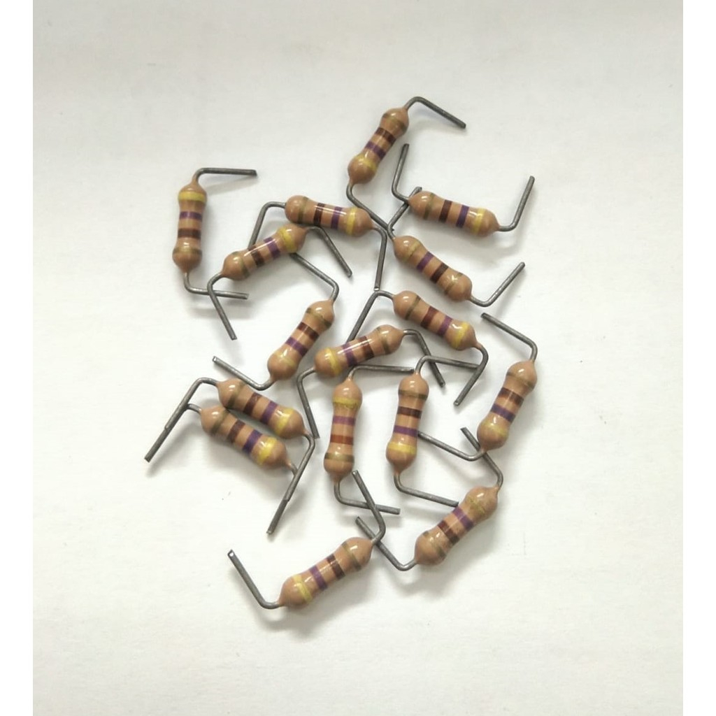 UNGU Resistor 0.5W 470 Ohm 470Ohm - สีเหลืองสีม่วงสีน้ําตาลทอง - ราคาต่อ 5 ชิ้น