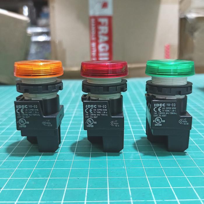 MERAH IDEC YW-EQ Pilot Lamp 22mm 250V - สีแดง