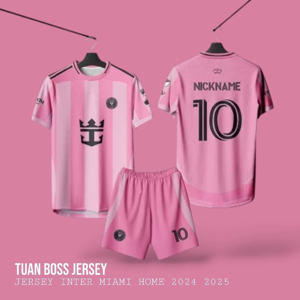INTER MIAMI HOME JERSEY 2024 2025 ฟรีชื่อและหมายเลขด้านหลัง