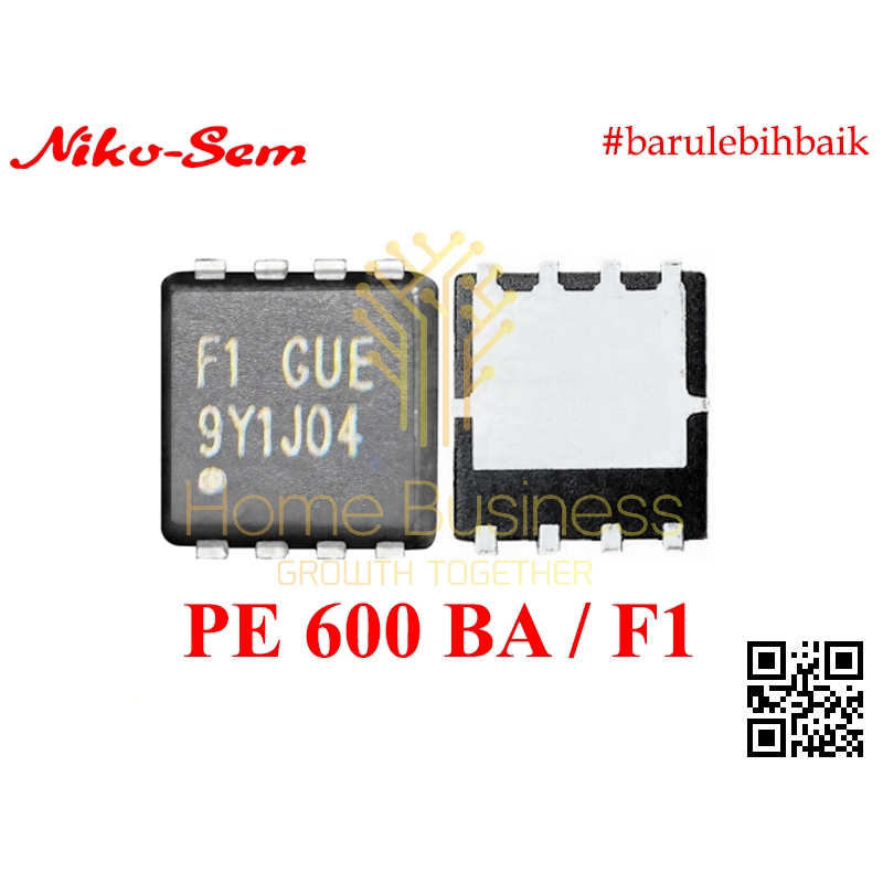 Mosfet NICS PE600BA PE600 BA PE 600BA 600 BA / F1 GUB F1 VUB F1 F1= N-Channel N Channel N-Ch Nch 30V