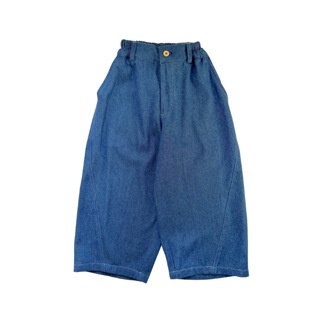 SOLERAM - BOND Denim Baggy Pants - สีฟ้า / กางเกงยีนส์เด็ก Baggy