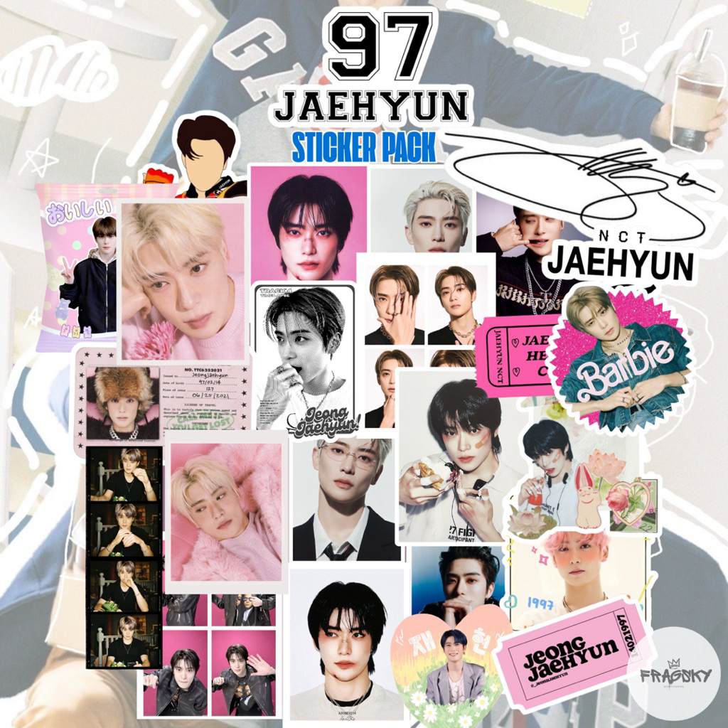 UNGU Fragsky - [20-25 ชิ้น] สติ๊กเกอร์พิเศษ Series Jeong Jaehyun NCT Kpop Korean Artist Pack | สติ๊กเกอร์ เคลือบลามิเนต Doff & Glossy Kiss Cut กันน้ํา จางลง | สติ๊กเกอร์ความงาม Skena Kalcer สีม่วงความงามตกแต่ง HP แล็ปท็อปหมวกกันน็อคเครื่องเขียนกระดาษ