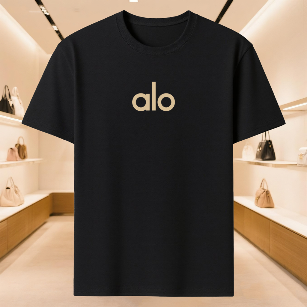 ALO Tshirt เสื้อยืดอินเทรนด์ผ้าฝ้ายแท้ Unisex