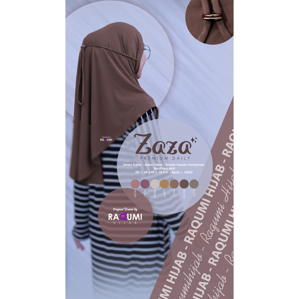 ZAZA PREMIUM DAILY BY RAQUMI // HIJA DAILY // PREMIUM HIJAB // JERSEY HIJAB // SIMPLE HIJAB // HIJAB