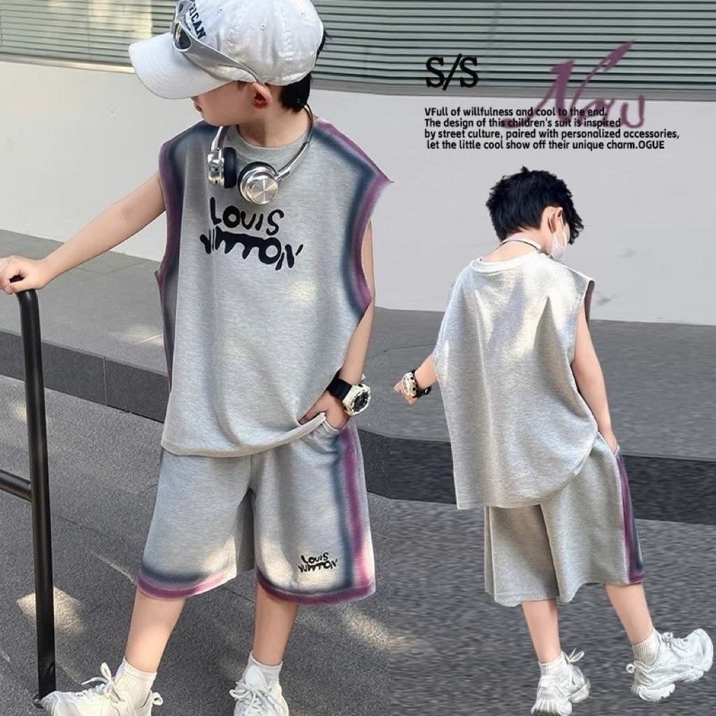 ชุดเสื้อยืดเด็กชายลําลองอินเทรนด์ล่าสุด เค4635