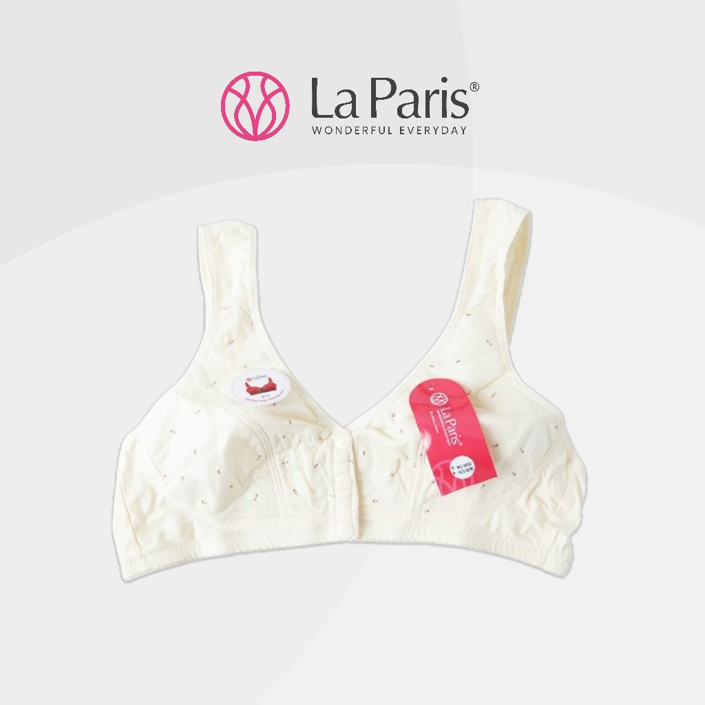 LA PARIS Bra ชุดชั้นในพยาบาลผู้หญิงไม่มีลวดหญิงตั้งครรภ์ปุ่มด้านหน้า 3 ถ้วย C ขนาดใหญ่ 42-46 Art 995