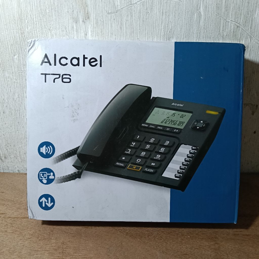 Alcatel T76 Single Line Phone สีดํา