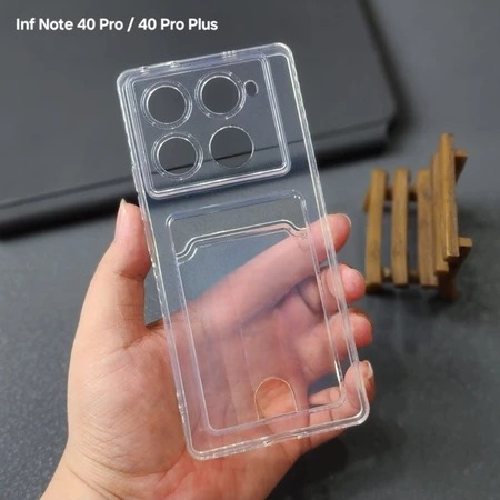 E -Slotcard Case iNFINIX NOTE 40Pro 50s 50x 50Pro Case Simple Card Case Clear / Transparent / Clear 