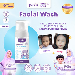 [PILIHAN RICIS DAN MOANA] Purela Foaming Facial Wash 100 | 3 in 1 Function Daily Cleansing | Sabun Cuci Muka Anak Tidak Perih Dimata | With Avocado Oil, Licorice Extract & Probiotic | No SLS