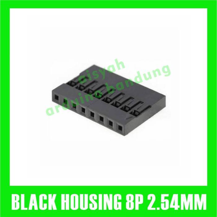 8P สีดํา Housing Duppont จัมเปอร์หัว Pin Connector 2.54 มม.บ้าน 8 พิน