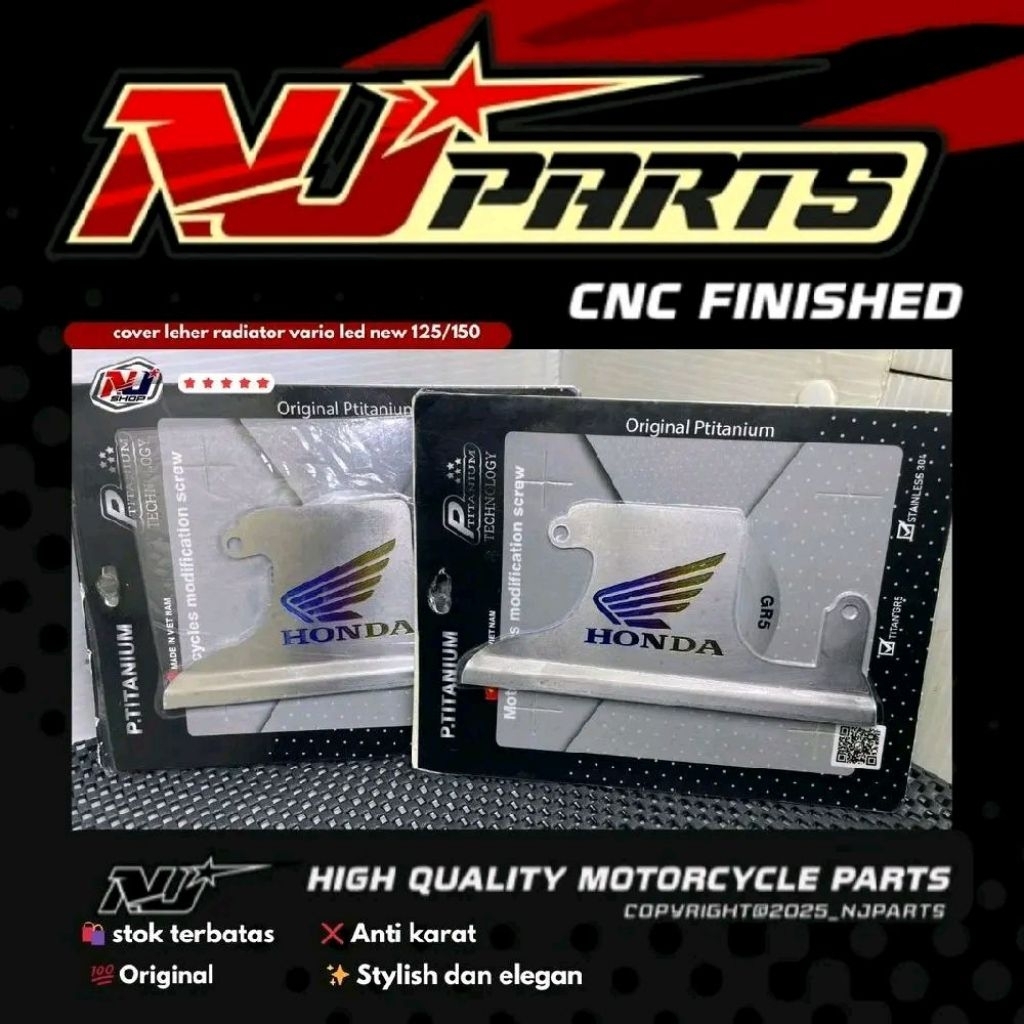 Vario ปีกไทเทเนียมเดิมป้องกันสนิม vtm ฝาครอบคอหม้อน้ํามีสไตล์รถจักรยานยนต์