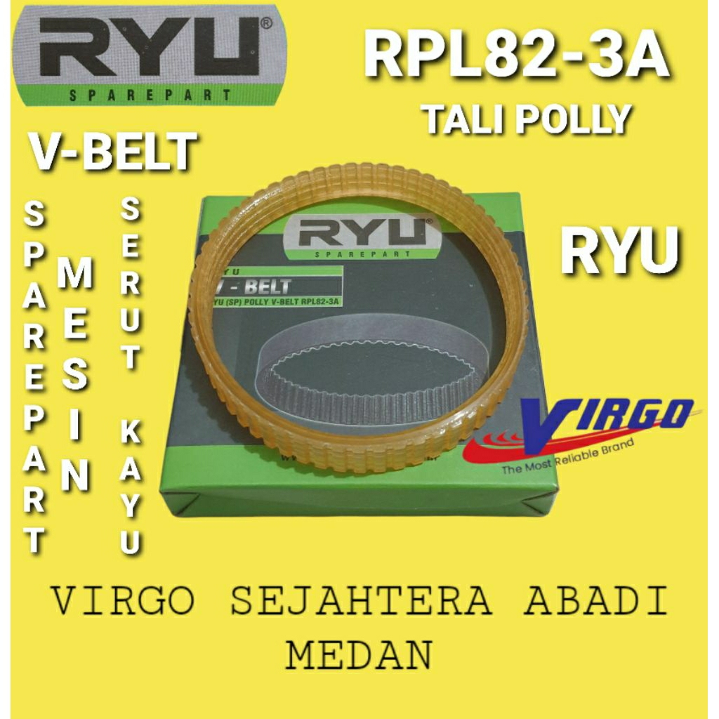 MESIN RPL82-3A-SP048 SPARE PARTS FANBELT RYU PLANER V BELT V-BELT สําหรับไม้ PLANER 3" INCH RYU RPL 