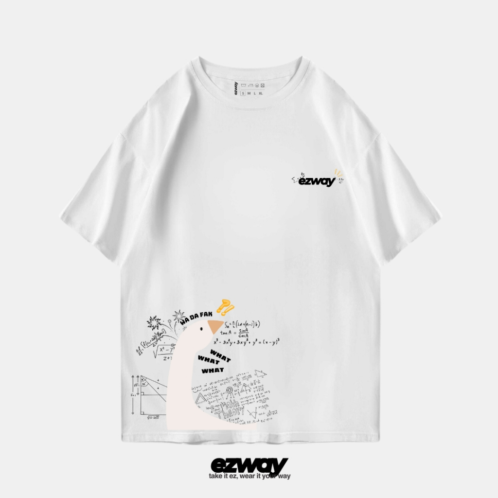 เสื้อยืด Ezway Oversize WDF คณิตศาสตร์ | เสื้อยืดโอเวอร์ไซส์ครอปเด็ก Unisex