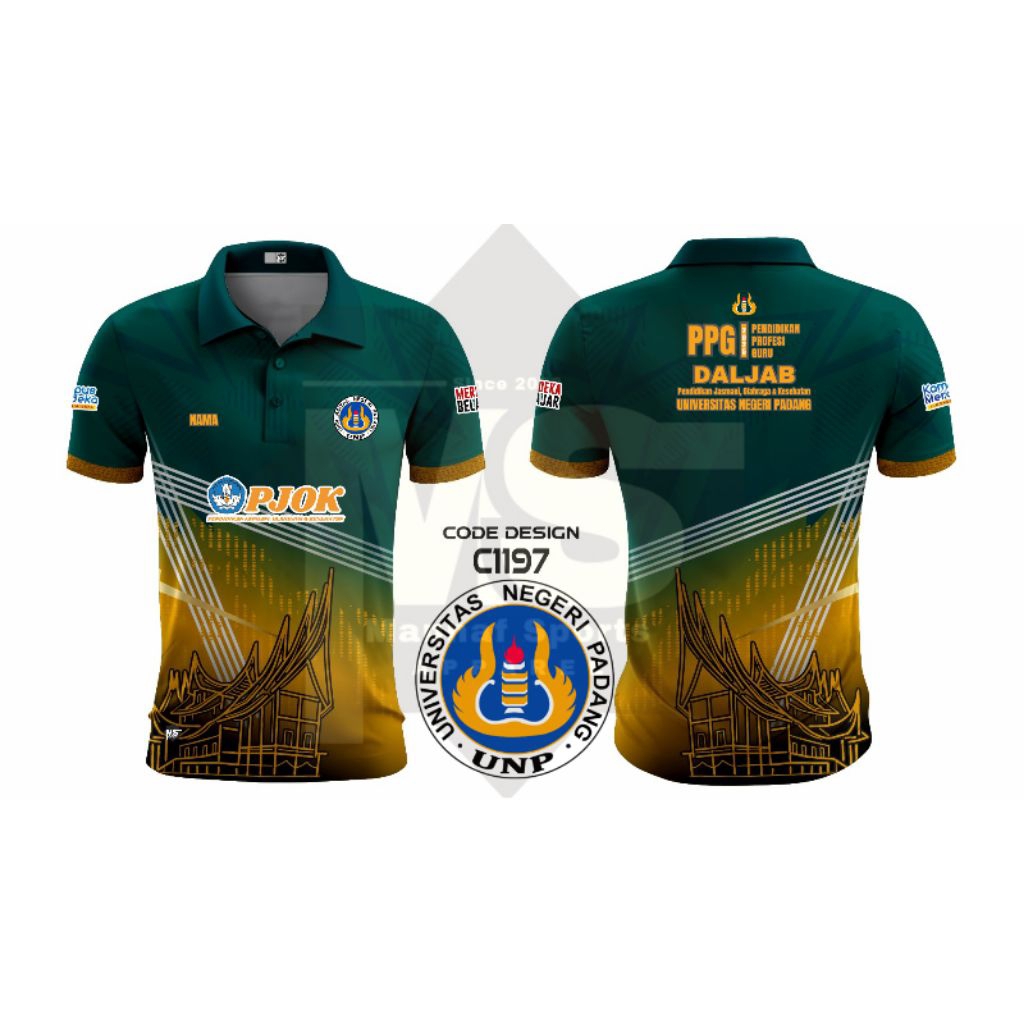 เสื้อยืดเจอร์ซีย์ที่กําหนดเอง PPG UNP Uniform (มหาวิทยาลัยรัฐบาล) คอปกอย่างเป็นทางการและลําลอง Dry-F