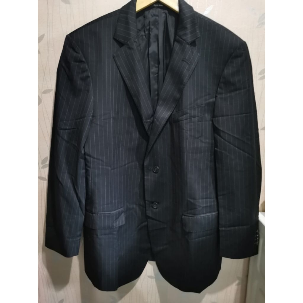 PREMIUM BLACK ZEGNA STRIPED ชุดสูทผู้ชาย / เบลเซอร์ (XL)