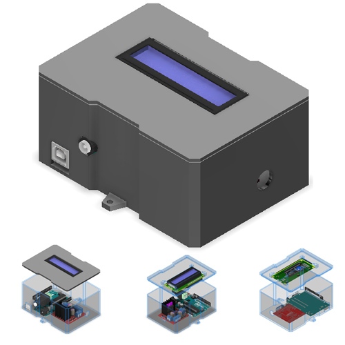 เคส Arduino Uno L298 LCD 1602 I2C Jack DC