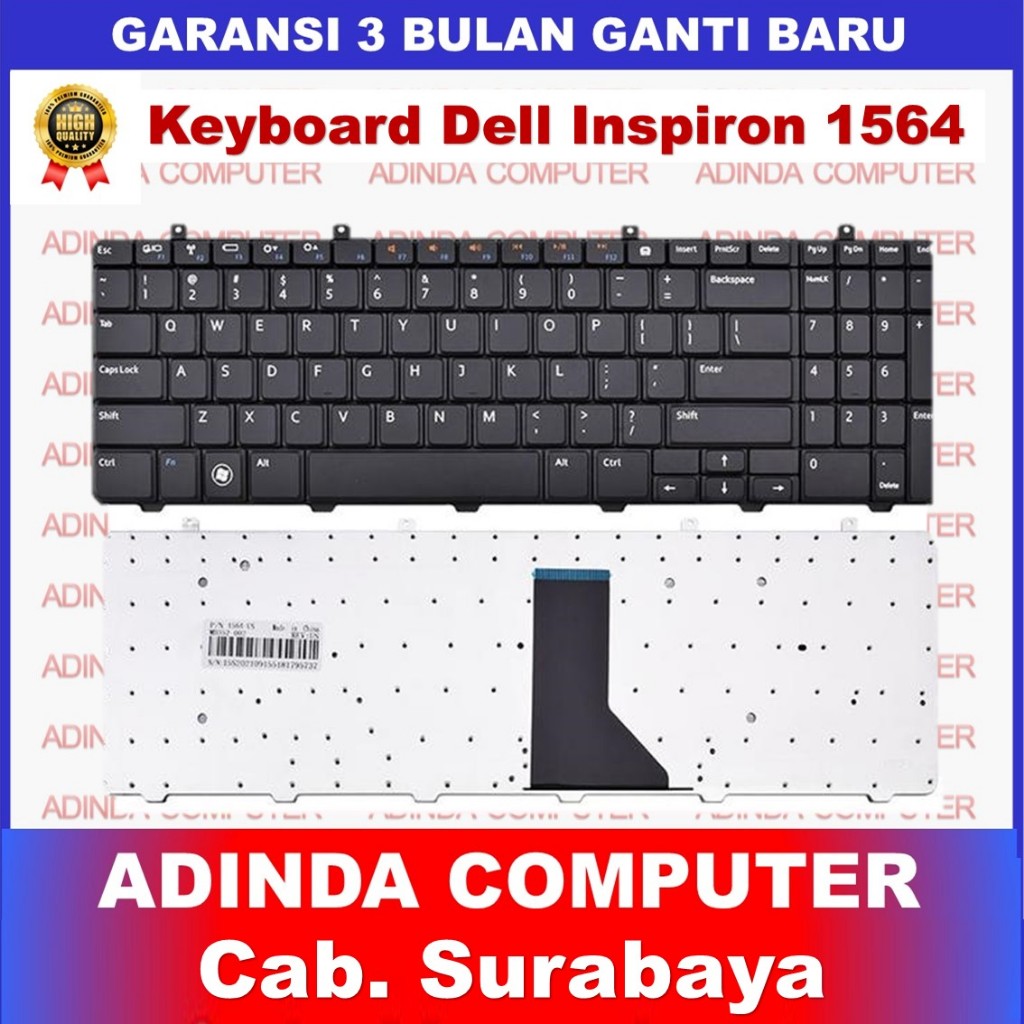 แป้นพิมพ์แล็ปท็อป Dell Inspiron 1564 1464 L1564 1564D P08F 0XHKKF V110546AS1 JVT97 UM3 NSK-DJE01
