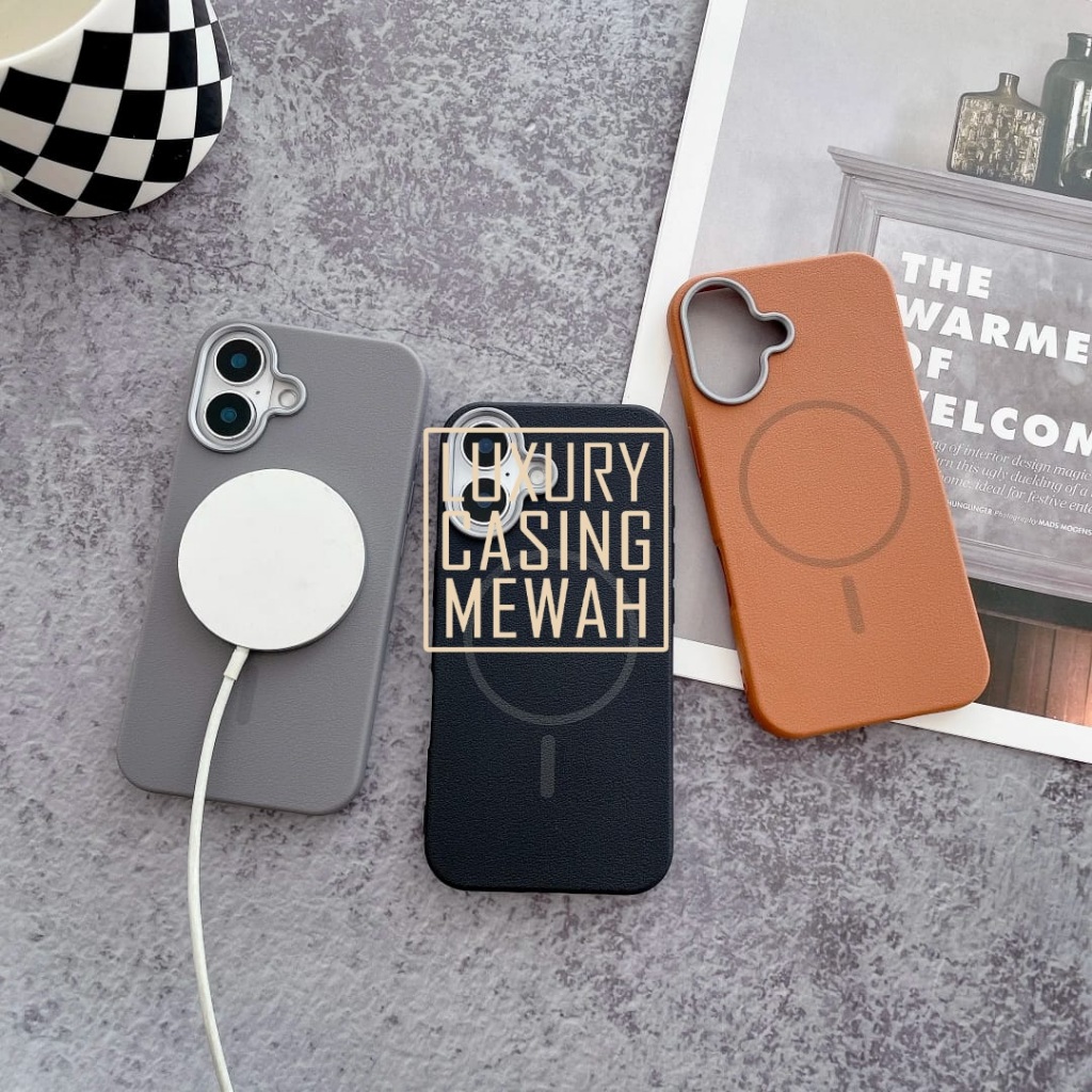 ใหม่!!!! เคสหนังหรูหรา Magsafe Magnetic Wireless สําหรับ Samsung S24 S24 Plus Samsung S24 FE Samsung