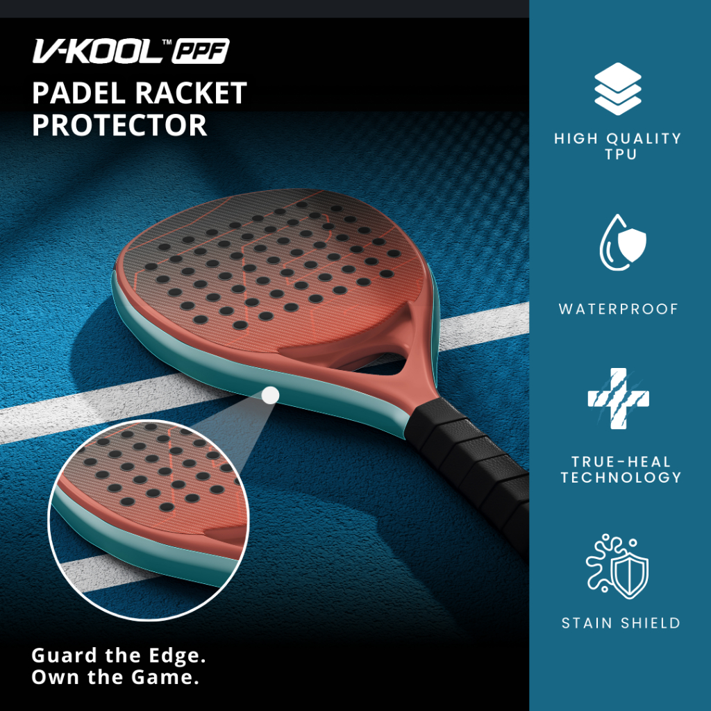 VKOOL PPF Racket Padel Protector - Universal / Anti-scratch Racket Padel