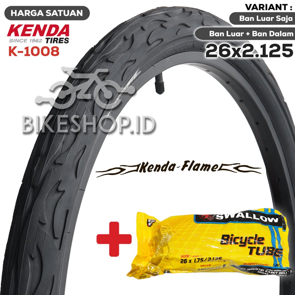 KENDA FLAME 26 x 2.125 K-1008A MTB Mountain Nylon 26x2.125 (57-59) | คุณภาพสูง