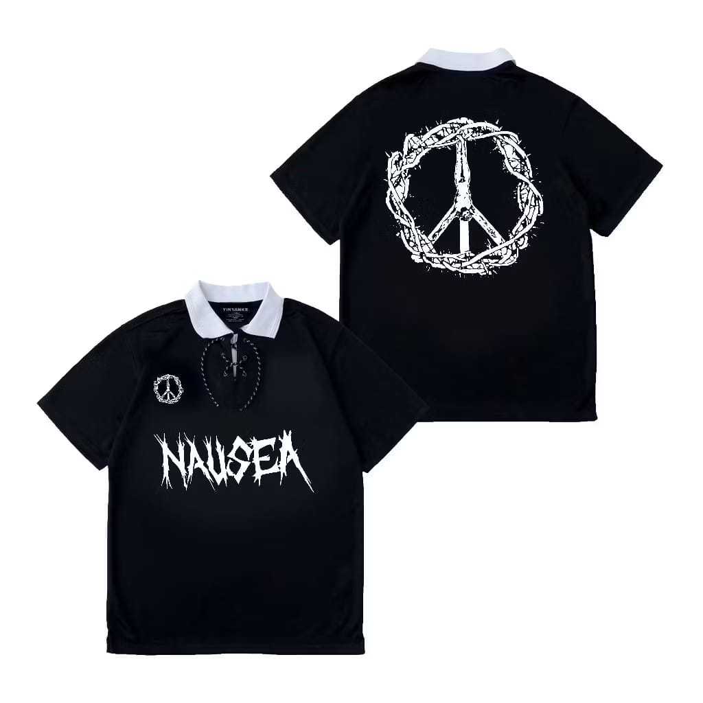 เสื้อยืด Getooxs - Nausea Retro Jersey - เสื้อยืดวงเจอร์ซีย์ Retro Milano