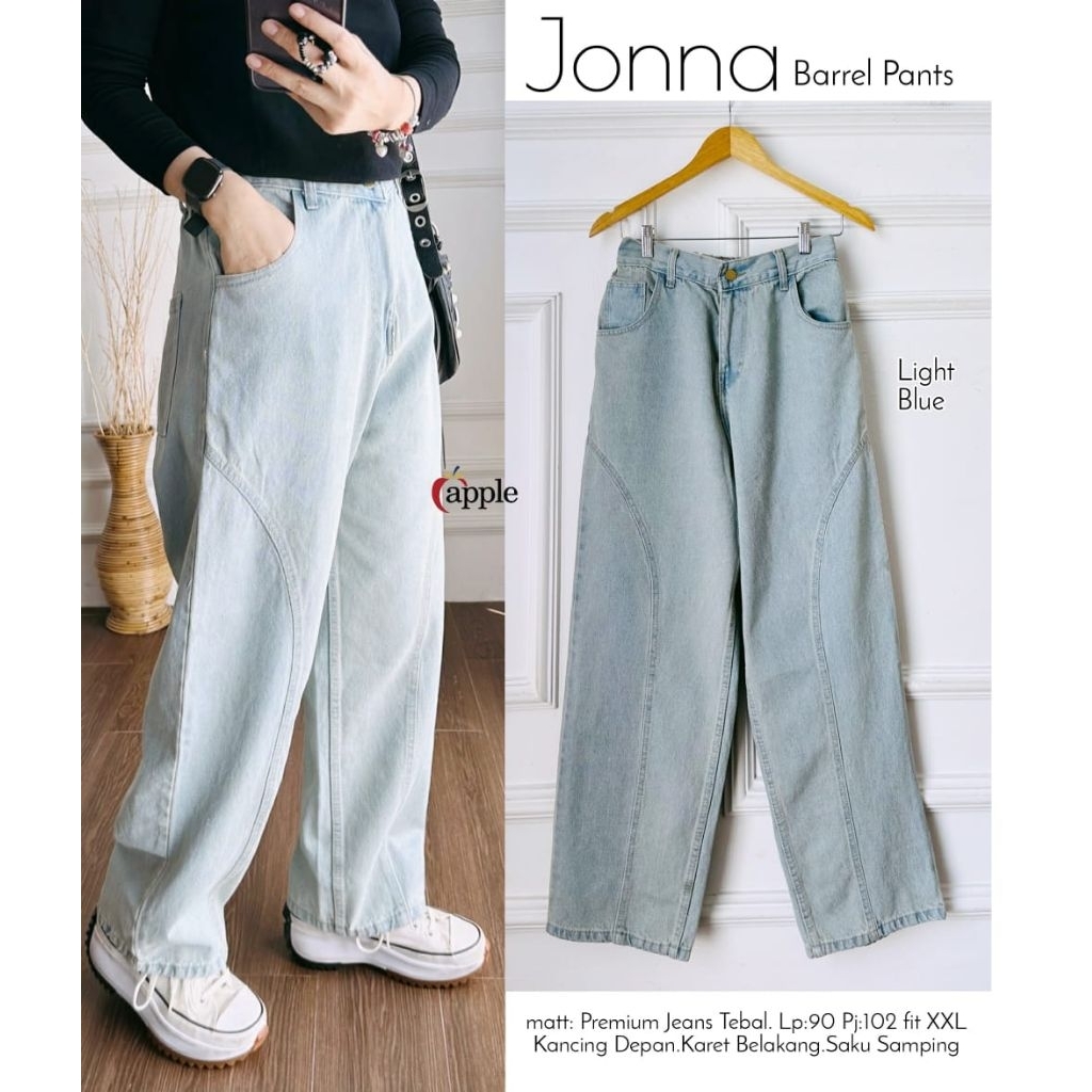 Jonna Barrel Baggy Pant (Apple)