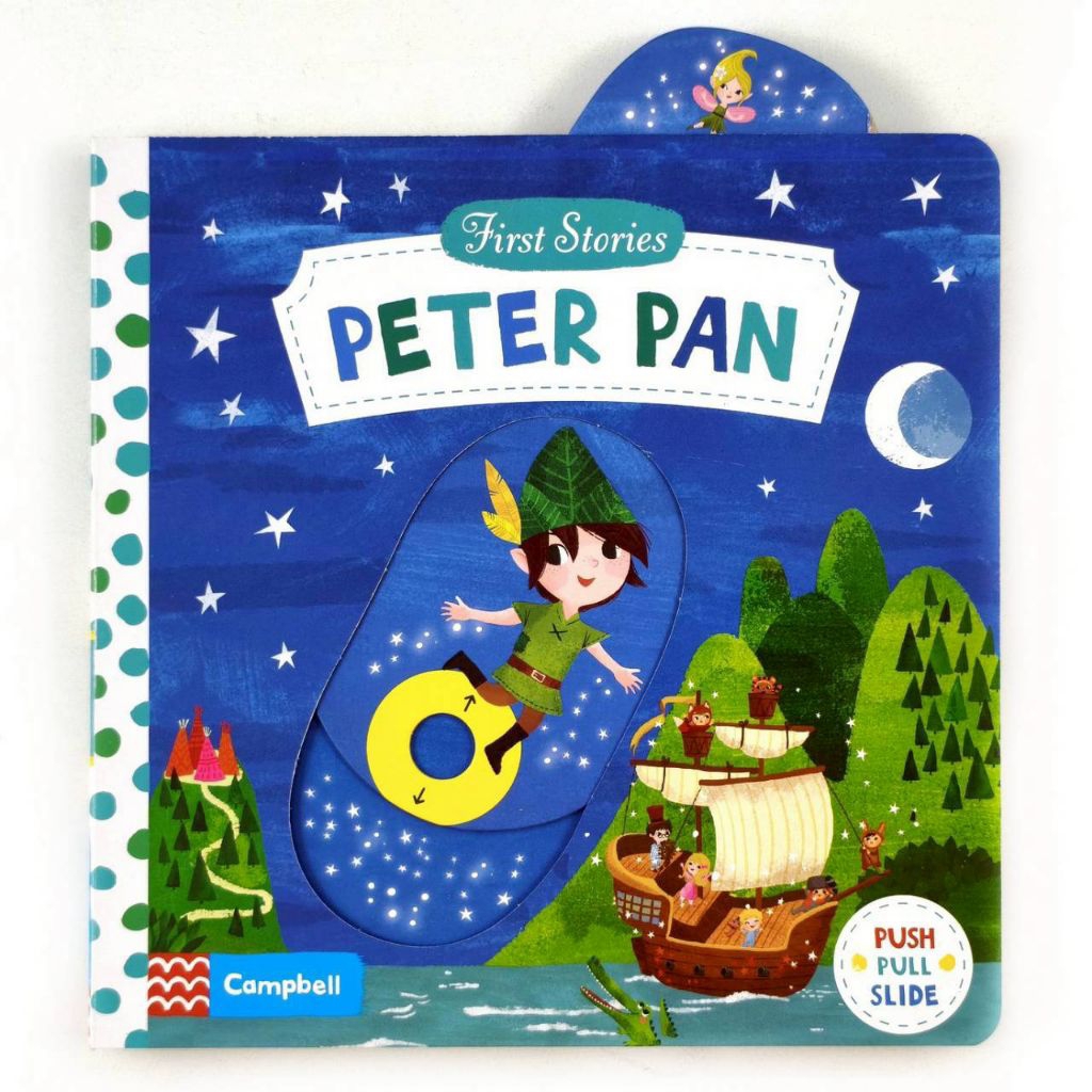 Campbell First Stories Peterpan Push Pull Slide Board Book