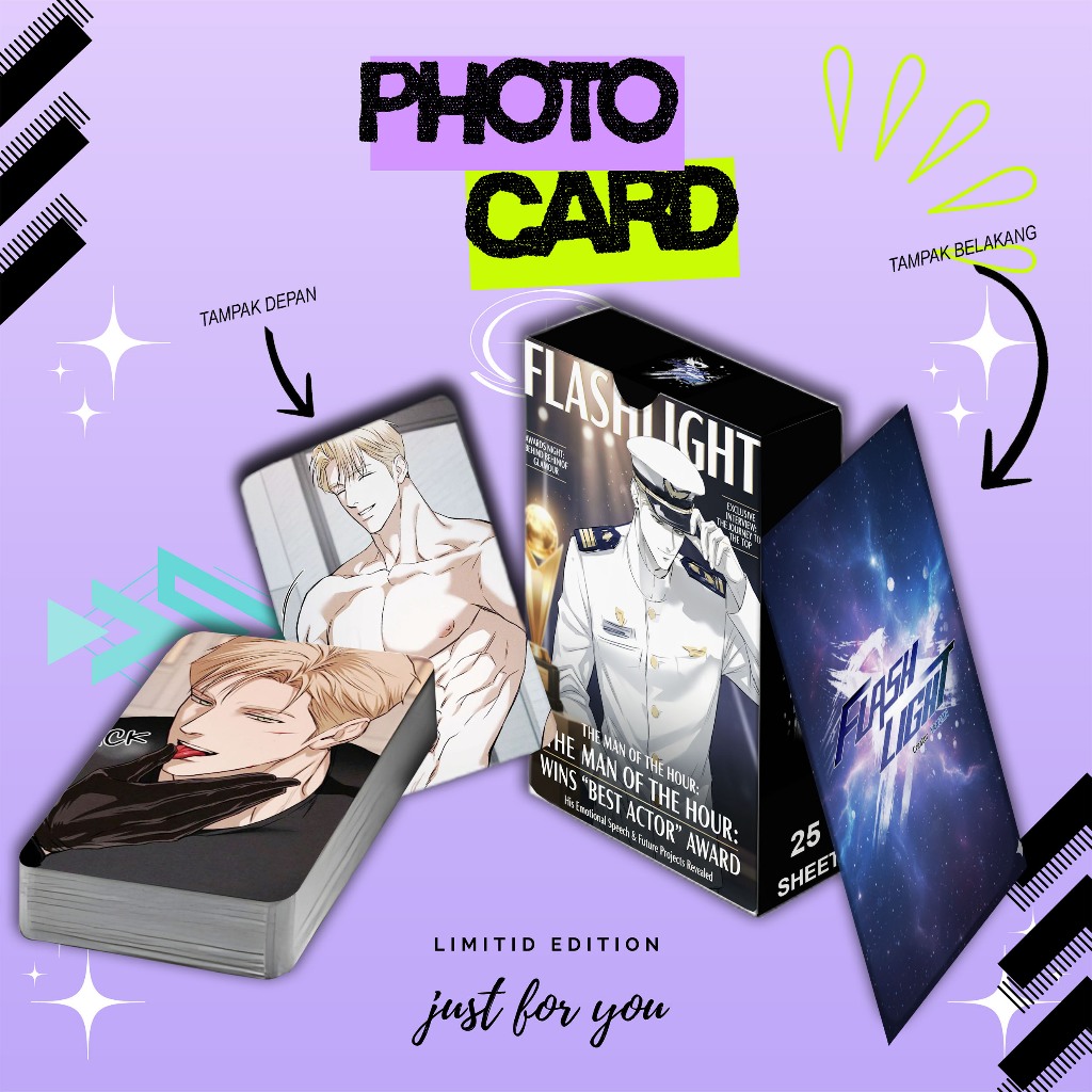 ชุดโฟโต้การ์ด AARON HUNTER MANHWA FLASHLIGHT PREMIUM 25 แผ่น