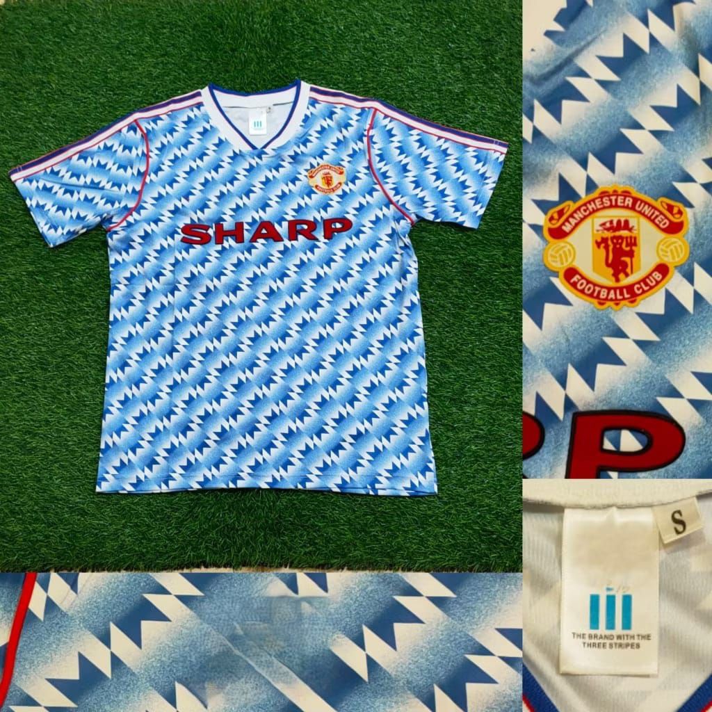 "RETRO JERSEY RETRO VINTAGE MU AWAY SHARP 1991/1992 เกรด AAA CLASSIC