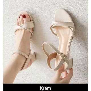 sandal heels wanita nainma  hak tahu 5cm